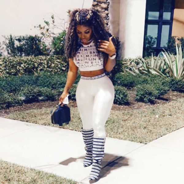 2023 fashion womens tracksuits casual letter printing tank tight high waist wrap hip pants two pieces set, Gray
2023 fashion womens tracksuits casual letter printing tank tight high waist wrap hip pants two pieces set, Gray