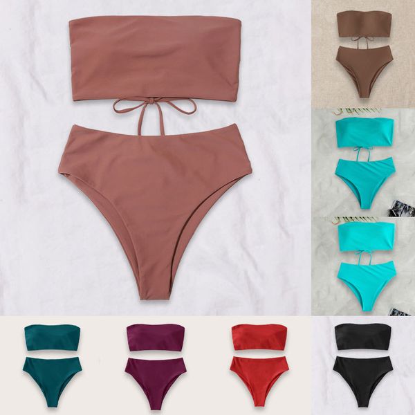 solid color bandeau bikini sets off shoulder beach equipment for women swimming suit middle waist beachwear brazilian swimwear lady water sp
solid color bandeau bikini sets off shoulder beach equipment for women swimming suit middle waist beachwear brazilian swimwear lady water sp