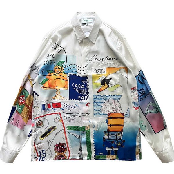 de casablanca souvenirs silk shirt men's and women's swan long sleeve shirts new selling shirts mhio, White;black
de casablanca souvenirs silk shirt men's and women's swan long sleeve shirts new selling shirts mhio, White;black