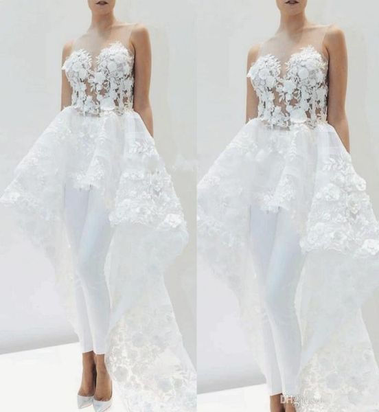 lace applique bridal jumpsuits with train for women elegant 3d floral detachable skirt white wedding pant suit dress1885554
lace applique bridal jumpsuits with train for women elegant 3d floral detachable skirt white wedding pant suit dress1885554