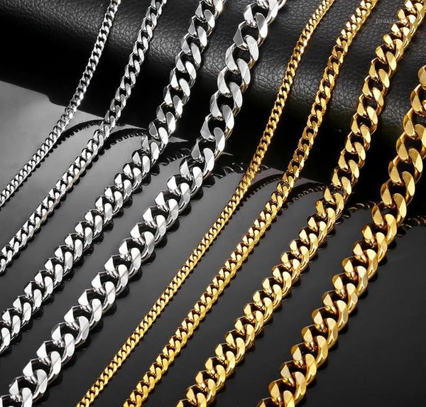 necklaces for men women silver black gold stainless steel curb cuban chains mens necklace whole jewelry 357911mm lknm0811019316
necklaces for men women silver black gold stainless steel curb cuban chains mens necklace whole jewelry 357911mm lknm0811019316