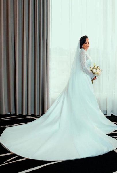 2021 plus size arabic aso ebi lace beaded mermaid wedding gowns deep vneck long sleeves detachable train bridal dresses zj7745914968, White
2021 plus size arabic aso ebi lace beaded mermaid wedding gowns deep vneck long sleeves detachable train bridal dresses zj7745914968, White