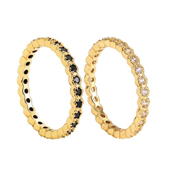 black and clear cz zircon stone thin rings for women girls trendy goldplated copper finger ring wedding engagement jewelry9311626, Silver
black and clear cz zircon stone thin rings for women girls trendy goldplated copper finger ring wedding engagement jewelry9311626, Silver