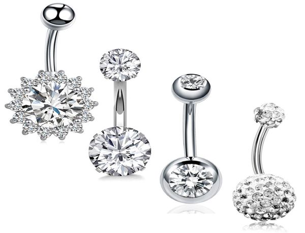 4pcsset surgical steel navel piercings crystal piercings belly button rings navelearring bar woman body piercings jewelry6256097, Silver
4pcsset surgical steel navel piercings crystal piercings belly button rings navelearring bar woman body piercings jewelry6256097, Silver