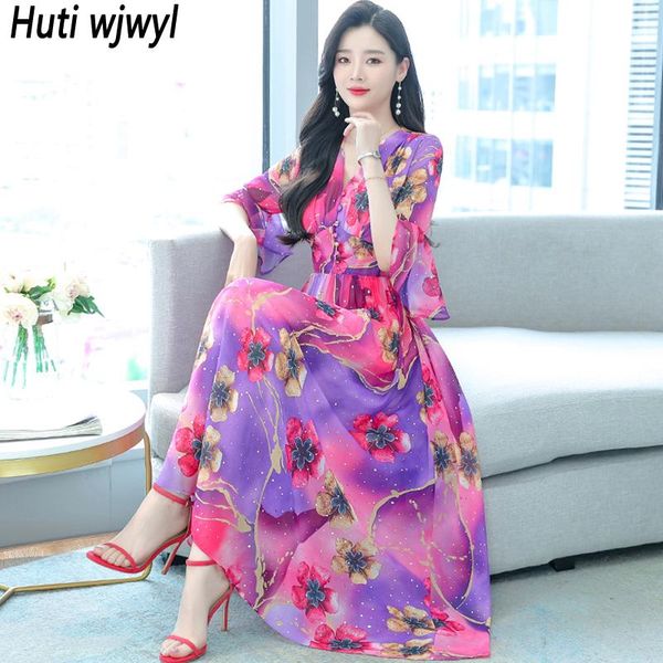 dresses 2023 floral chiffon flare sleeve boho beach long dress women casual party evening dress summer elegant bodycon chic maxi vestido, Black;gray
dresses 2023 floral chiffon flare sleeve boho beach long dress women casual party evening dress summer elegant bodycon chic maxi vestido, Black;gray