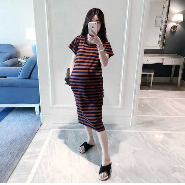 maternity dresses 2022 striped long skirt short sleeve autumn spring casual clothing pregnant women's dress g220602, White
maternity dresses 2022 striped long skirt short sleeve autumn spring casual clothing pregnant women's dress g220602, White