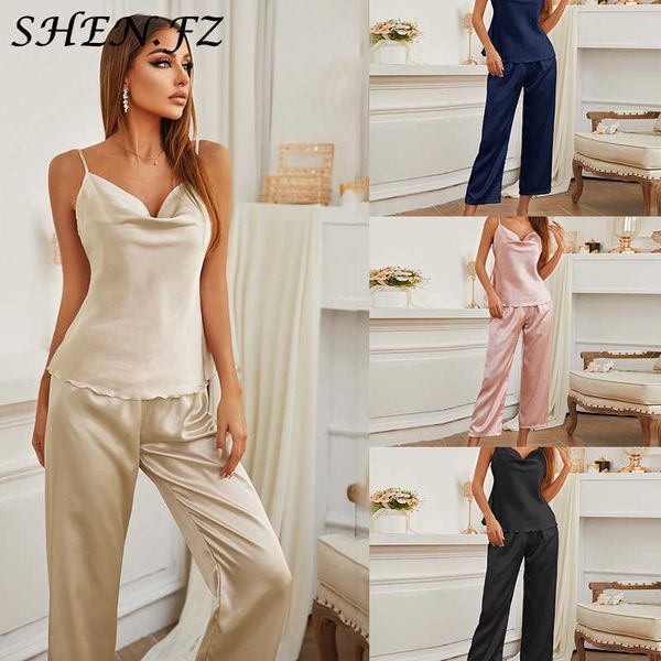 pyjamas new women's pajamas fashion silk pajamas for women sleepwear pyjamas silk satin cami and shorts pajamas for women j230601, Red;black
pyjamas new women's pajamas fashion silk pajamas for women sleepwear pyjamas silk satin cami and shorts pajamas for women j230601, Red;black