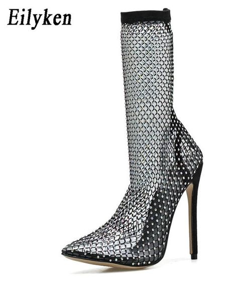 eilyken new design crystal rhinestone mesh stretch fabric sock boots fashion pvc transparent pointed toe shoes high 2453046, Black
eilyken new design crystal rhinestone mesh stretch fabric sock boots fashion pvc transparent pointed toe shoes high 2453046, Black