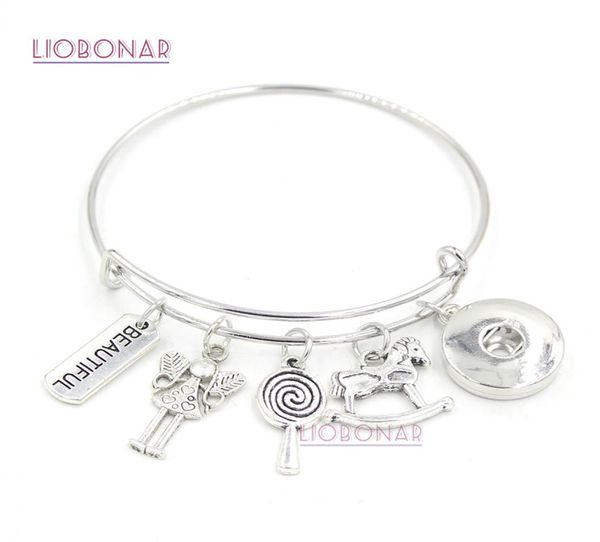 new arrival diy snap jewelry beautiful little girl lollipop rocking horse charm bracelet bangle snap button bracelets for teenth g4512721, Golden;silver
new arrival diy snap jewelry beautiful little girl lollipop rocking horse charm bracelet bangle snap button bracelets for teenth g4512721, Golden;silver