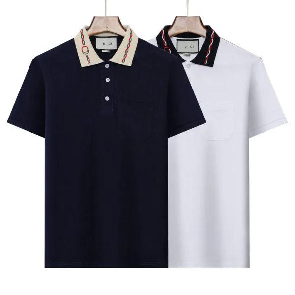 2023summer short sleeved t-shirt men's lapel original foreign trade high-end polo shirt embroidered cotton polo shirt trend top, White;black
2023summer short sleeved t-shirt men's lapel original foreign trade high-end polo shirt embroidered cotton polo shirt trend top, White;black