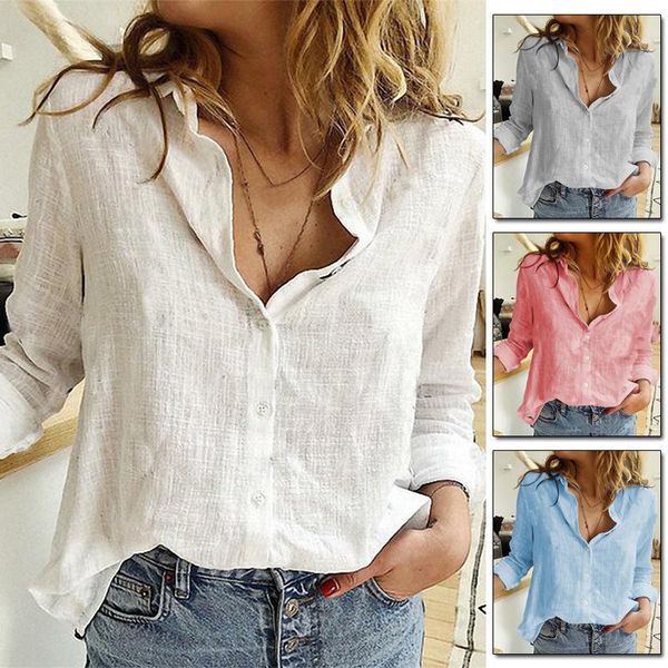 polos casual longsleeved linen shirt for women blouse summer loose shirts oversized solid color female sleeve, White
polos casual longsleeved linen shirt for women blouse summer loose shirts oversized solid color female sleeve, White