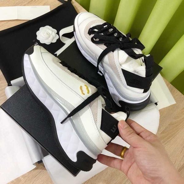designer shoes channel sneaker women new sports shoes women's inner heightening leisure small white shoes leather versatile muffin thic, Black
designer shoes channel sneaker women new sports shoes women's inner heightening leisure small white shoes leather versatile muffin thic, Black