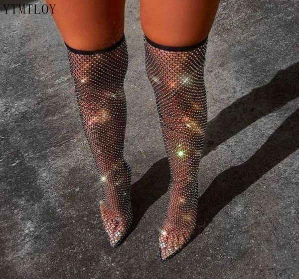 great quality brand female long boots knee the thin heel gothic mesh crystals ytmtloy sandals zapatos transparentes de muje4484023, Black
great quality brand female long boots knee the thin heel gothic mesh crystals ytmtloy sandals zapatos transparentes de muje4484023, Black