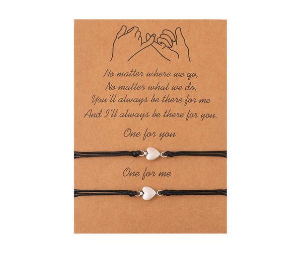 alloy love wax woven bracelet creative adjustable card couple heart bracelet7419089, Golden;silver
alloy love wax woven bracelet creative adjustable card couple heart bracelet7419089, Golden;silver
