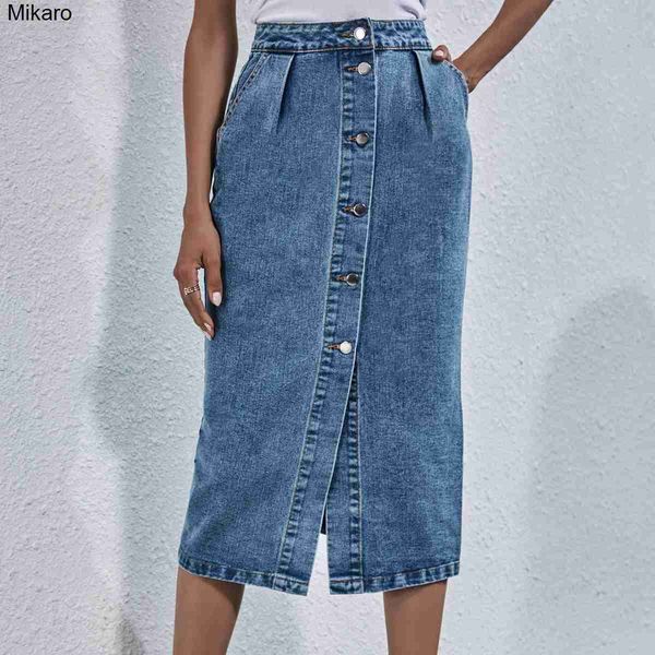 mikaro m-30592 # women's ins fashion high waist single broken denim half length dress, Black
mikaro m-30592 # women's ins fashion high waist single broken denim half length dress, Black