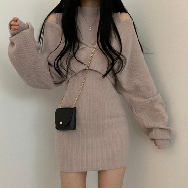 dresses casual vestido mujer round long sleeve fake two piece black sweater dress bodycon slim hollow out knitted autumn tight mini, Black;gray
dresses casual vestido mujer round long sleeve fake two piece black sweater dress bodycon slim hollow out knitted autumn tight mini, Black;gray