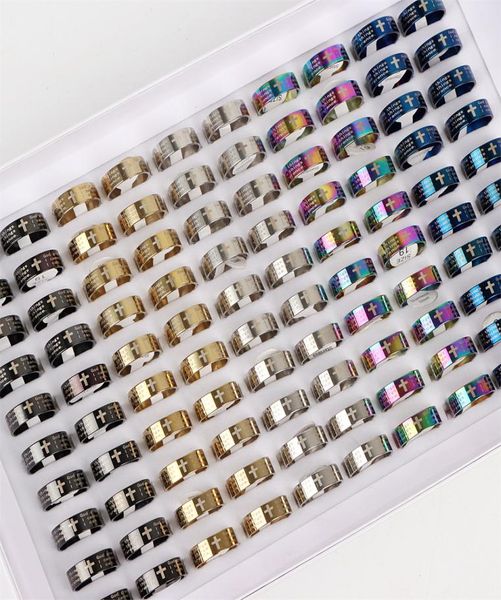 fashion cross jesus bible prayer stainless steel rings for women men simple mix style color whole 50pcslot3980166, Golden;silver
fashion cross jesus bible prayer stainless steel rings for women men simple mix style color whole 50pcslot3980166, Golden;silver