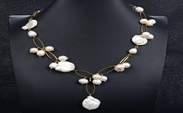 guaiguai jewelry natural white keshi pearl necklace pendant necklace for women real gems stone lady fashion jewellery9224906, Silver
guaiguai jewelry natural white keshi pearl necklace pendant necklace for women real gems stone lady fashion jewellery9224906, Silver
