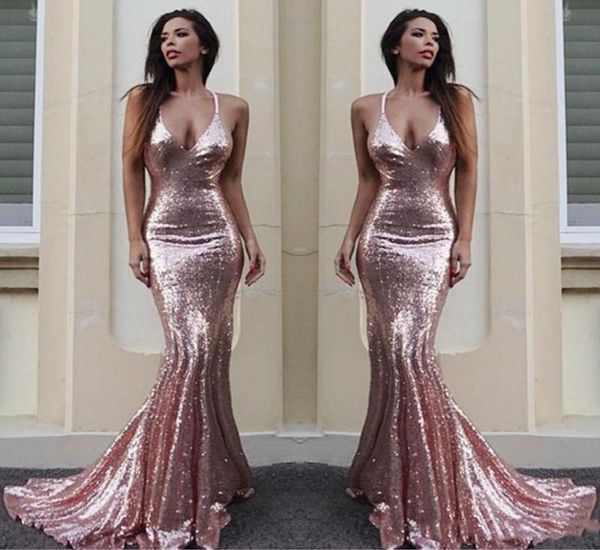 rose gold mermaid bridesmaid dresses for wedding simple sequined halter maid of honor gowns custom made long bridesmaid9476774, White;pink
rose gold mermaid bridesmaid dresses for wedding simple sequined halter maid of honor gowns custom made long bridesmaid9476774, White;pink