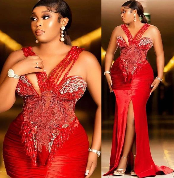 2023 may aso ebi red mermaid prom dress lace beaded evening formal party second reception birthday engagement gowns dresses robe de soiree z, Black
2023 may aso ebi red mermaid prom dress lace beaded evening formal party second reception birthday engagement gowns dresses robe de soiree z, Black