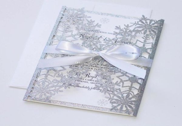 luxury silver wedding invitation snowflake laser cut invitation elegant hollow wedding party invitations with white bow 8273271, Black
luxury silver wedding invitation snowflake laser cut invitation elegant hollow wedding party invitations with white bow 8273271, Black
