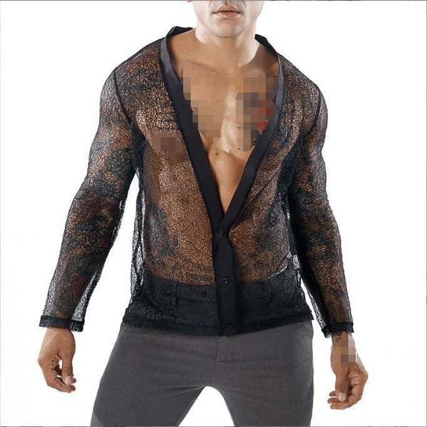 vneck sxl men's shirt style men's shirt black transparent mesh long sleeve cardigan nxa, White;black
vneck sxl men's shirt style men's shirt black transparent mesh long sleeve cardigan nxa, White;black