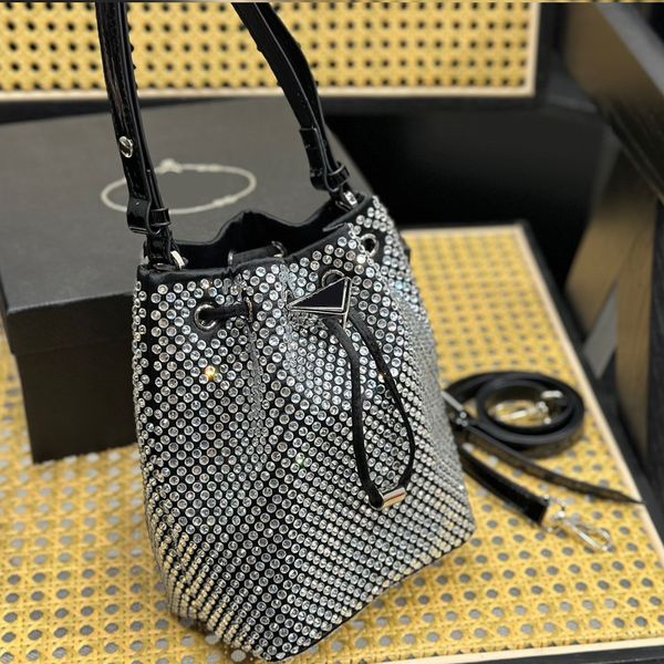 diamond bucket bag handbag shoulder crossbody bag light luxury water diamond leather handle beam opening pulling metal triangle fashionable
diamond bucket bag handbag shoulder crossbody bag light luxury water diamond leather handle beam opening pulling metal triangle fashionable