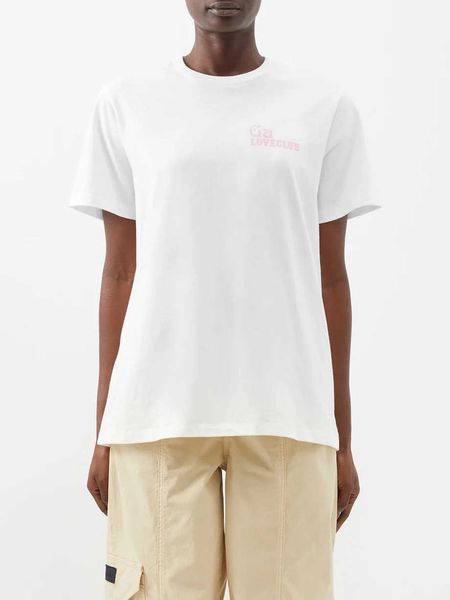 designer ganni men's t shirts letter laminated print short sleeve high street loose oversize casual t-shirt pure cotton for men and wo, White
designer ganni men's t shirts letter laminated print short sleeve high street loose oversize casual t-shirt pure cotton for men and wo, White