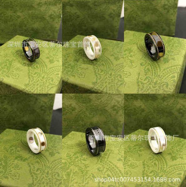 designer jewelry bracelet necklace black white ceramic ring for loversnew jewellery, Silver