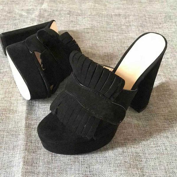 designer women sandals marmont high heels platform slide luxury leather tassel shoes with double letter g coarse heel half slippers large si, Black
designer women sandals marmont high heels platform slide luxury leather tassel shoes with double letter g coarse heel half slippers large si, Black