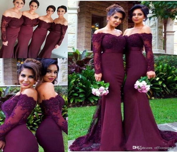 elegant burgundy maroon bridesmaid dresses mermaid off shoulder long sleeve lace beads custom made bridesmaids maid of honor2017346, White;pink
elegant burgundy maroon bridesmaid dresses mermaid off shoulder long sleeve lace beads custom made bridesmaids maid of honor2017346, White;pink