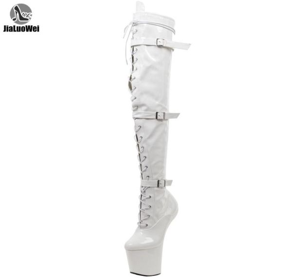 jialuowei high leg boots lace up extreme high heel fetish heelless horse stallion hoof sole over knee boots crotch high boots y2006551330, Black
jialuowei high leg boots lace up extreme high heel fetish heelless horse stallion hoof sole over knee boots crotch high boots y2006551330, Black