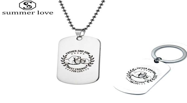 stainless steel father and son tag necklace keychain for men military tag ball chain jewelry for your daddy son1290820, Silver
stainless steel father and son tag necklace keychain for men military tag ball chain jewelry for your daddy son1290820, Silver