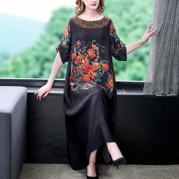 dresses 2022 floral mulberry silk maxi dress women korean vintage casual evening dress summer elegant loose wasit plus size party dress, Black;gray
dresses 2022 floral mulberry silk maxi dress women korean vintage casual evening dress summer elegant loose wasit plus size party dress, Black;gray