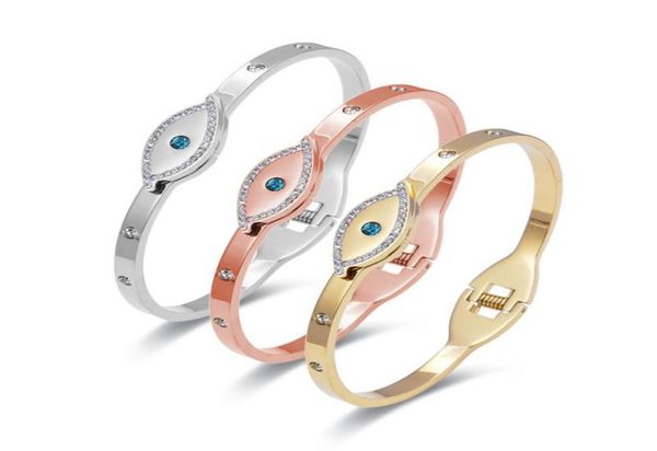 luxury stainless steel evil eye bangle bracelet jewelry for women gift4119948, Black
luxury stainless steel evil eye bangle bracelet jewelry for women gift4119948, Black