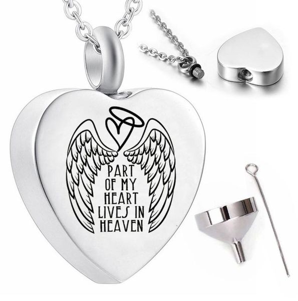 whole stainless steel pendant necklace ashes urn commemorative items angel wingspart of my heart lives in heaven2952866, Silver
whole stainless steel pendant necklace ashes urn commemorative items angel wingspart of my heart lives in heaven2952866, Silver