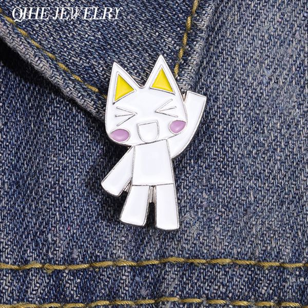 white cat animal enamel pin cartoon badge jewelry custom lapel animal hello accessories friends gift backpack hat wholesale, Gray
white cat animal enamel pin cartoon badge jewelry custom lapel animal hello accessories friends gift backpack hat wholesale, Gray