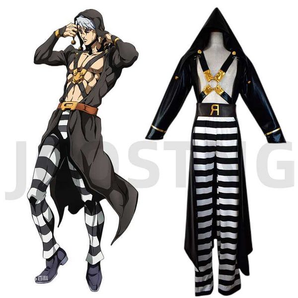 anime costumes anime jojo's bizarre adventure risotto nero full set cloak pants men boy halloween party cosplay come performance unifor, Black
anime costumes anime jojo's bizarre adventure risotto nero full set cloak pants men boy halloween party cosplay come performance unifor, Black