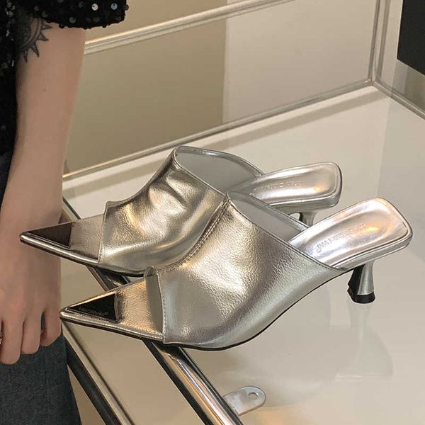 nxy slippers slides heels in women pumps shoes footwear shallow female 2023 fashion pointed toe metal ladies high sandals 230511, Black
nxy slippers slides heels in women pumps shoes footwear shallow female 2023 fashion pointed toe metal ladies high sandals 230511, Black