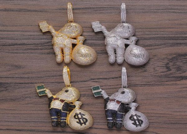 small size brass cz stones cartoon men money bag necklace hip hop pendant jewelry bling bling iced out cn199 y12208256238, Silver
small size brass cz stones cartoon men money bag necklace hip hop pendant jewelry bling bling iced out cn199 y12208256238, Silver
