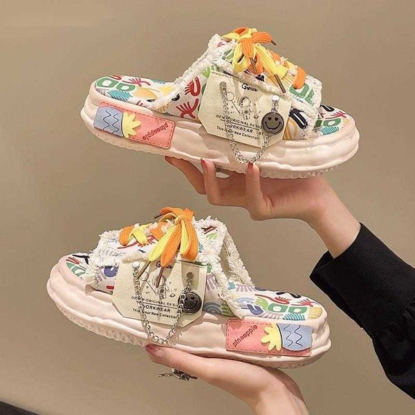 sandals fashion design summer women graffiti slippers platform shoes mules flip flops street sandals clogs flat casual for female 230417, Black
sandals fashion design summer women graffiti slippers platform shoes mules flip flops street sandals clogs flat casual for female 230417, Black