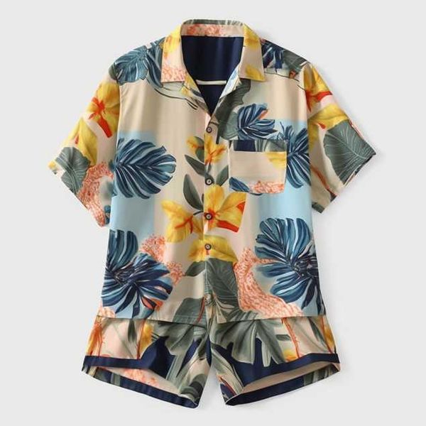 short sleeve men's two piece suit hawaiian shirts and shorts summer casual beach hawaii shirts shorts set ayj, White;black
short sleeve men's two piece suit hawaiian shirts and shorts summer casual beach hawaii shirts shorts set ayj, White;black