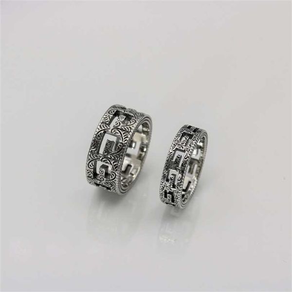 new 2023 designer jewelry bracelet necklace qi hollowed out square carved wide narrow couple's same ring gift for men women, Silver
new 2023 designer jewelry bracelet necklace qi hollowed out square carved wide narrow couple's same ring gift for men women, Silver