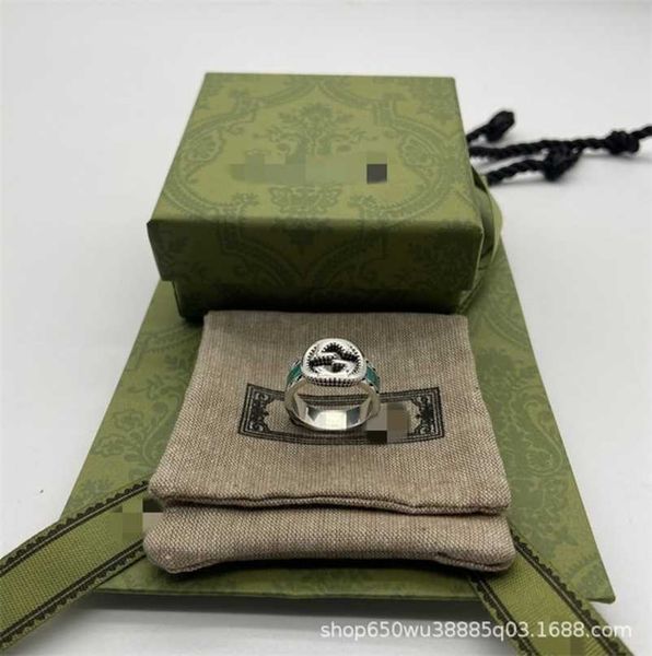designer jewelry bracelet necklace 925 ancient green enamel trend hip hop hollowed out couple ring, Silver
designer jewelry bracelet necklace 925 ancient green enamel trend hip hop hollowed out couple ring, Silver