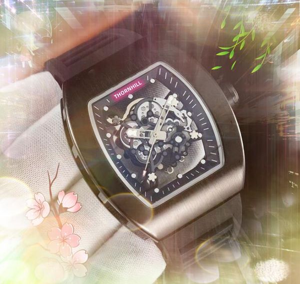 luxury mens three stiches watches 43mm quartz movement clock hollow transparent skeleton dial glass back stainless steel case rubber band wr, Slivery;brown
luxury mens three stiches watches 43mm quartz movement clock hollow transparent skeleton dial glass back stainless steel case rubber band wr, Slivery;brown
