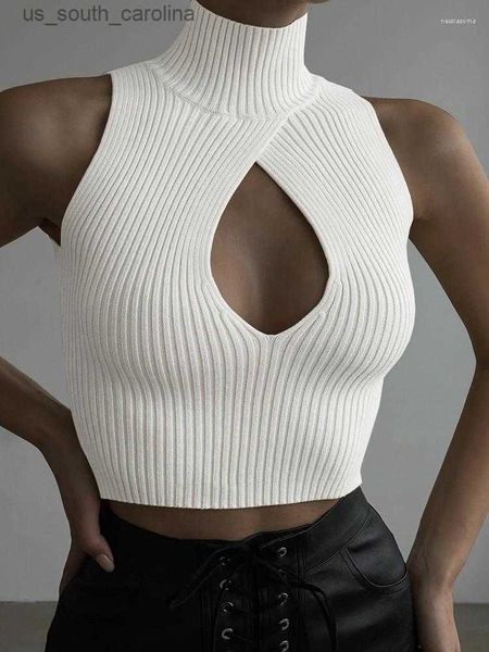 camis women's tanks haoyuan knitted hollow out turtleneck cropped sweater vest women fashion y2k clothes streetwear cute tank l230522, White
camis women's tanks haoyuan knitted hollow out turtleneck cropped sweater vest women fashion y2k clothes streetwear cute tank l230522, White