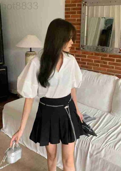 two piece dress designer 2023 summer new fashion style wide v-neck short sleeve with waist chain pleated skirt half duc3, White
two piece dress designer 2023 summer new fashion style wide v-neck short sleeve with waist chain pleated skirt half duc3, White