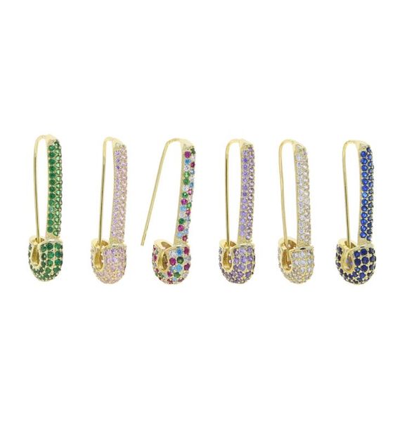 whole rainbow colorful wedding earring paved white pink green blue cz unique paperclip safety pin stud earings women fashion j5098192, Golden;silver
whole rainbow colorful wedding earring paved white pink green blue cz unique paperclip safety pin stud earings women fashion j5098192, Golden;silver