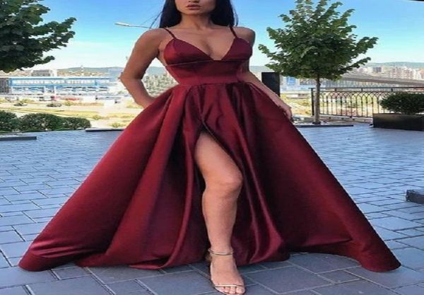 robe de soiree long vneck burgundy evening dresses side slit sleeveless vestido de festa open back aline prom gowns with po4532284, Black;red
robe de soiree long vneck burgundy evening dresses side slit sleeveless vestido de festa open back aline prom gowns with po4532284, Black;red