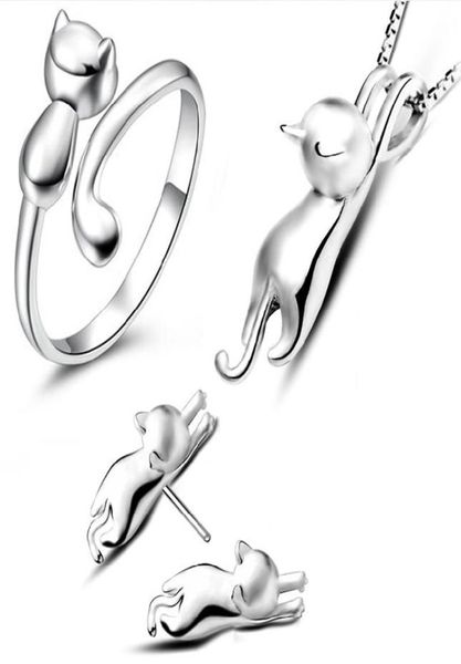 earrings necklace lovely cat jewelry sets goldsilverrose gold wedding jewellery for girls stainless steel pendant set1024883, Silver
earrings necklace lovely cat jewelry sets goldsilverrose gold wedding jewellery for girls stainless steel pendant set1024883, Silver
